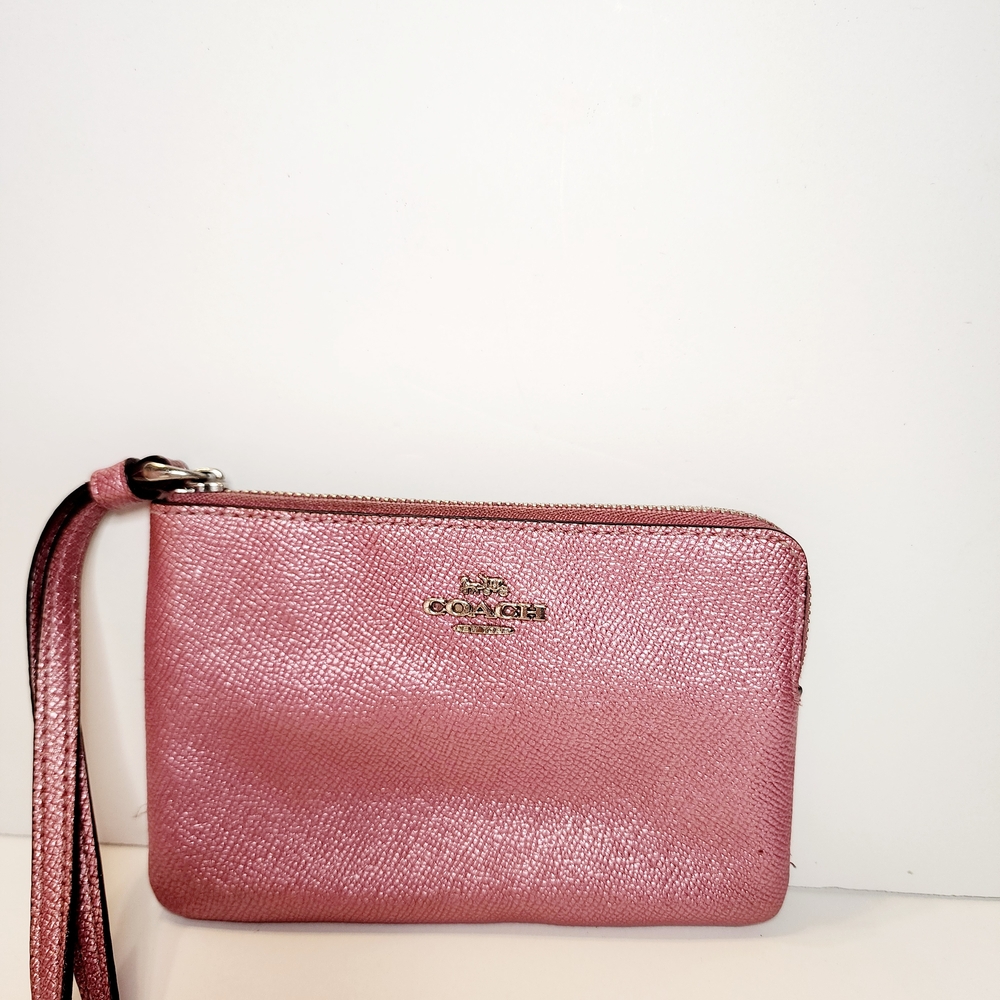 Coach Taffy Pink Wristlet/Coin Purse